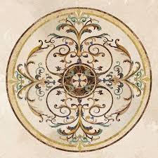 Natural Flower Pattern Waterjet Design Marble Floor Marble Inlay Designs Marble Inlay Marble Pattern