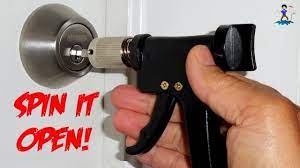 Picking a deadbolt is a pretty easy skill to learn. How To Spin Open A Deadbolt Lock Youtube