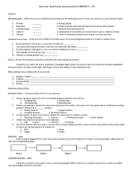 Summative test grade 6 q2 free download! Second Quarter Mapeh Summative Test Exam Grade 7 Printmaking Food Energy