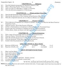 Chemistry, physics, biology, computer science and pakistan studies are the subjects for which all boards issue scheme of study scheme of studies: Chemistry 9th Adamjee Coaching Centre Guess Papers 2020