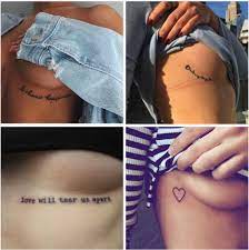 Este tatuaje de una flor de loto, con su forma de rombo, queda perfecta en la zona de debajo de los senos. Pin En Underboob