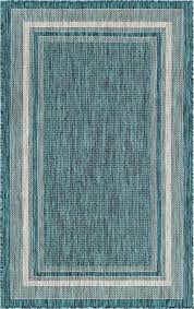 Polypropylene rugs are known for the excellent retention of their colors. Teal 3 3 X 5 3 Outdoor Border Rug Rugs Com
