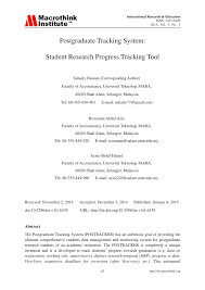 University of malaya is in the top 4% of universities in the world, ranking 1st in malaysia and 468th globally. Pdf Postgraduate Tracking System Student Research Progress Tracking Tool