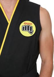 Karate kid cobra kai costume gi costume no mercy yellow fist costume halloween cosplay outfits. Super Elite Cobra Kai Costume From The Karate Kid Cobra Elite Super Karate Kid Costume Karate Kid Cobra Kai Kid Cobra