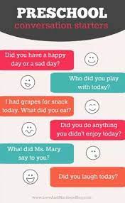 Conversation Starters For 3 Year Olds Preschool Kids Education Kids Parenting