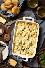 Chicken Broccoli Alfredo Stuffed Shells For Two Recipes Cooking Recipes Food