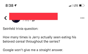 Displaying 22 questions associated with risk. A Friend Sent Me This Earlier Anyone Know The Answer Seinfeld