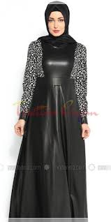 Kilolular Icin Deri Tesettur Elbise Moda Stilleri Elbise Elbise Modelleri