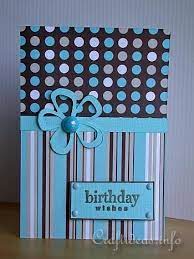Then tape down the horizontal ribbon and thread the vertical ribbon through. Handmade Birthday Card Craftideas Birthday Pinterest Cards Birthdays And Handmade Birthday Cards Paper Cards Stamped Cards Homemade Birthday Cards