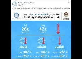 أنا أعاني من ارتفاع في درجة الحرارة فالليل حرارة شديده. Ø§Ù„Ø­Ø±Ø§Ø±Ø© Ø§Ù„ÙŠÙˆÙ… ÙÙŠ Ø¹Ù…Ø§Ù† Ø³ØªØµÙ„ Ø§Ù„Ù‰ 42 Ø¯Ø±Ø¬Ø© Ù…Ø¦ÙˆÙŠØ© Menafn Com