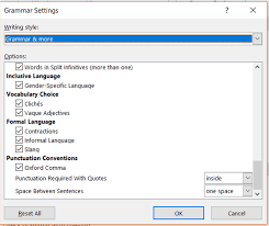 Microsoft Word Proofing Options How To Make Word Automatically Find Errors Statistics Solutions