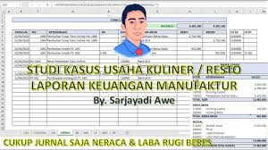 Jadi, kamu tidak perlu bersusah payah dalam membuat style dari laporan yang ingin dibuat. Membuat Laporan Keuangan Usaha Manufaktur Usaha Resto Kuliner Dengan Microsoft Excel Part 1 Youtube