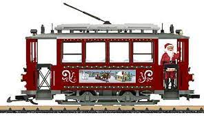 Xmas Trolley Start Set G Scale Lgb72351 Lgb G Scale Trolleys And Hand Cars Lgb Model Train Layouts Model Trains