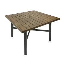 Hampton Bay Mix And Match Farmhouse 42 In Square Galvanized Steel Outdoor Dining Table 2117 Dt7 The Home Depot In 2020 Outdoor Dining Table Outdoor Dining Dining Table