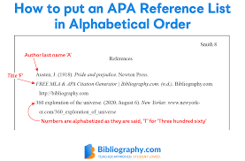 Qsort puts things in order based on the last argument. Putting Apa References In Alphabetical Order Bibliography Com