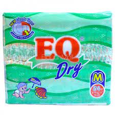 Eq Dry Disposable Baby Diapers Medium 54pcs 60 11kg