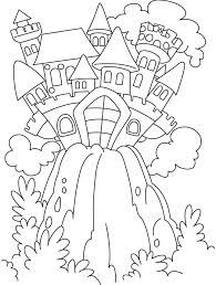 Fairy Tale Castle On The Hill Coloring Pages Fairy Coloring Castle Coloring Page Fairy Coloring Pages