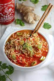20 Minute Spicy Sriracha Ramen Noodle Soup Video Baker By Nature Recipe Spicy Soup Recipes Spicy Recipes Recipes