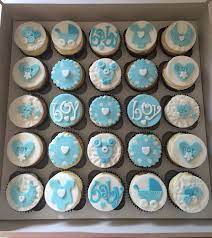 Pastry bag and #5 metal tip. Baby Shower Boy Cupcakes Baby Shower Cupcakes Simple Baby Shower Baby Shower