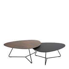Cast an eclectic profile with this elongated oval coffee table. Stratus Coffee Table Set Inc 95cm Table 87cm Table Black Frame Coffee Tables Fishpools