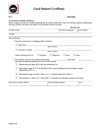 Card for use in receiving student discounts at area businesses,. Good Student Certificate Powers Insurance Fill Out And Sign Printable Pdf Template Signnow