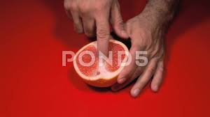 Sex grapefruit finger inside long juice ms