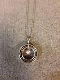 Our First Wedding Bands Our Daughters Baby Ring And A Diamond From A Pendant My Parents Gave Me On My 1 Wedding Ring Necklaces Jewelry Gold Necklace Layered