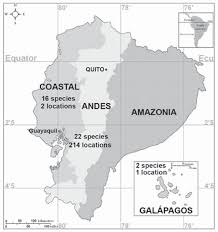 6313x4909 / 10,8 mb go to map. Map Of Ecuador Showing Main Geographical Regions Number Of Recorded Download Scientific Diagram