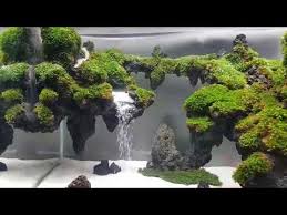 Sand Waterfall Aquascape In The Aquarium 38x20x26 Airterjunpasir 30 Days Youtube Aquarium Landscape Aquarium Sand Aquascape Aquarium