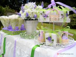 Buy artbloom 8 bundles outdoor artificial lavender fake flowers uv resistant shrubs, faux plastic greenery for indoor outside hanging plants garden porch window box home wedding farmhouse decor (purple): Bridal Shower Ideas For Luncheon Purple Green Pretty Decor Food Ideas