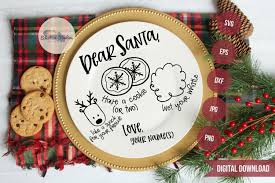 Compatible with cameo silhouette, cricut and other major cutting machines! Christmas Dear Santa Doodle Cookies For Santa Tray Round Sv 383343 Cut Files Design Bundles
