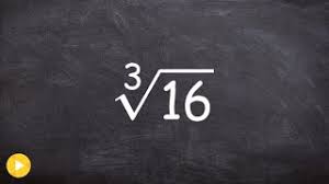 √, name of the character: Learn How To Simplify The Cube Root Of A Non Cube Number Cube Root 16 Youtube