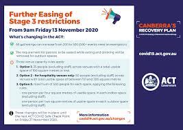 What states have eased rules following updated cdc guidance. Act Health On Twitter Subject To The Covid 19 Situation Remaining Stable The Act Will Be Further Easing Stage 3 Covid 19 Restrictions From 9am Friday 13 November 2020 â„¹ More Information On