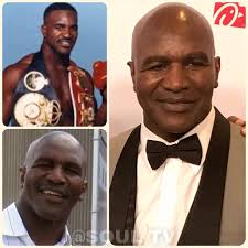Evander Holyfield is already 60 years old. He's got a helluva body, doesn't  he?