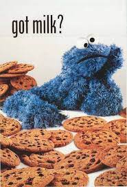 Cookie Monster Got Milk Sesame Street Poster 24x34 Sesame Street Cookie Monster Cookie Monster Wallpaper Monster Cookies