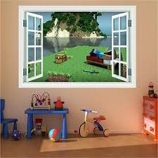 Huge Wall Stickers Ebay Minecraft Wall Minecraft Room Minecraft Bedroom