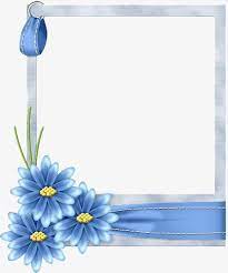 Blue Flowers Border Png And Clipart Printable Frames Flower Border Boarders And Frames