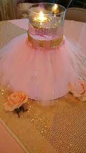 Centros De Mesa Con Tul Dale Detalles Baby Shower Princess Tutu Baby Shower Baby Girl Shower Themes