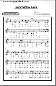 Not Lagu Indonesia Raya Lengkap