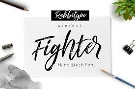 Archive of freely downloadable fonts. Fighter Brush Brush Font Font Bundles Fonts
