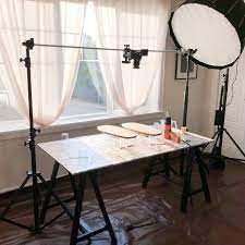 How To Make An Overhead Camera Rig For Filming And Taking Photos Of Your Art Horizontally Photography Lighting Setup Photo Studio Design Camera Rig