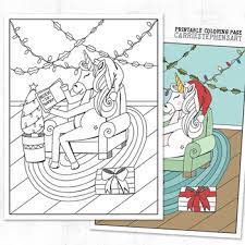 Christmas coloring book for toddlers: Free Christmas Coloring Page Unicorn Santa Reading A Book Believe In Yourself