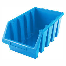 The plastic bin is clear to easily identify contents. Matlock Heavy Duty Plastic Storage Bin Blue