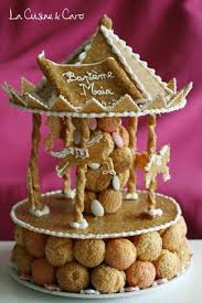 Piece Montee De Bapteme Carrousel Choux Et Nougatine La Cuisine Caro Piece Montee Bapteme Nougatine Piece Montee