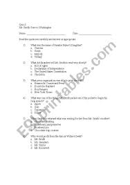 Perhaps it was the unique r. English Worksheets Mr Smith Goes To Washington Quiz 2