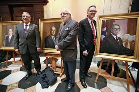 Executive director laura battocletti recommended tweaking holmes' proposal to place the glenn statue outdoors, partly for fear it would be . Seven Ohio House Speaker Portraits Unveiled News The Columbus Dispatch Columbus Oh