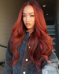 A Soft Hue Of Red N Orange Turned This Into A Autumn Hue Of Cinnamon Colored Loveliness Cool Hair Color Hair Inspiration Color Natural Hair Styles