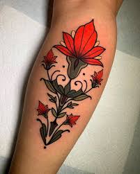 Tattoodo Traditional Tattoo Flowers Red Flower Tattoos Neo Traditional Tattoo