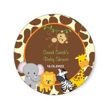 Check spelling or type a new query. Safari Jungle Baby Shower Favor Tags Stickers Zazzle Com Baby Shower Favor Stickers Animal Baby Shower Jungle Baby Shower Favor