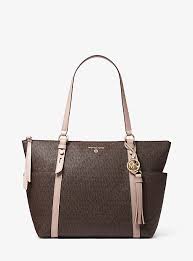 Check out our camel leather tote selection for the very best in unique or custom, handmade pieces from our bags & purses shops. Sullivan Large Logo Top Zip Tote Bag Michael Kors